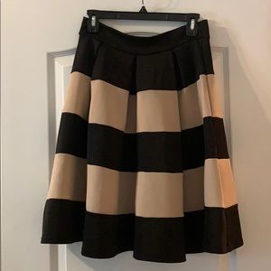 Black and Tan midi skirt